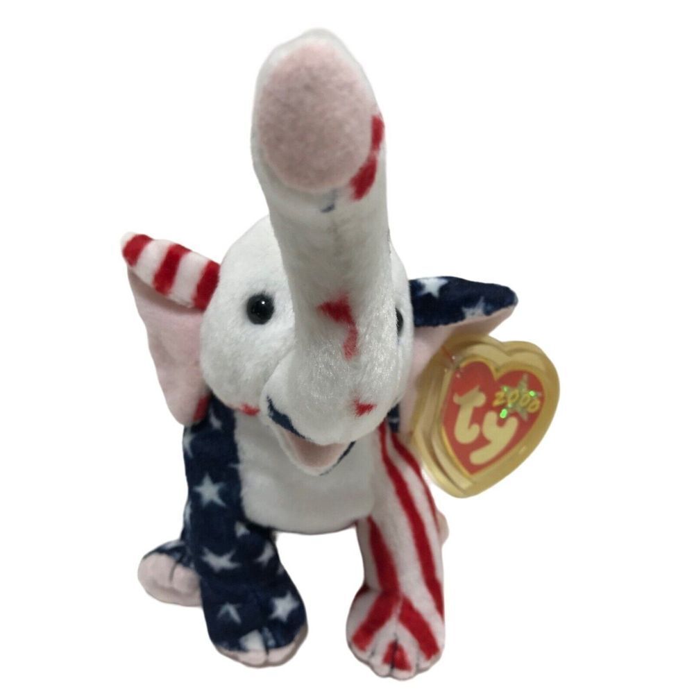 Ty Beanie Baby‎ Righty 2000 Republican USA Elephant patriotic Y2K Vintage